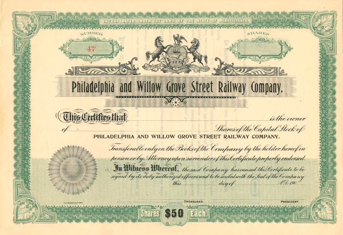 Philadelphia and Willow Grove Street Railway Co.